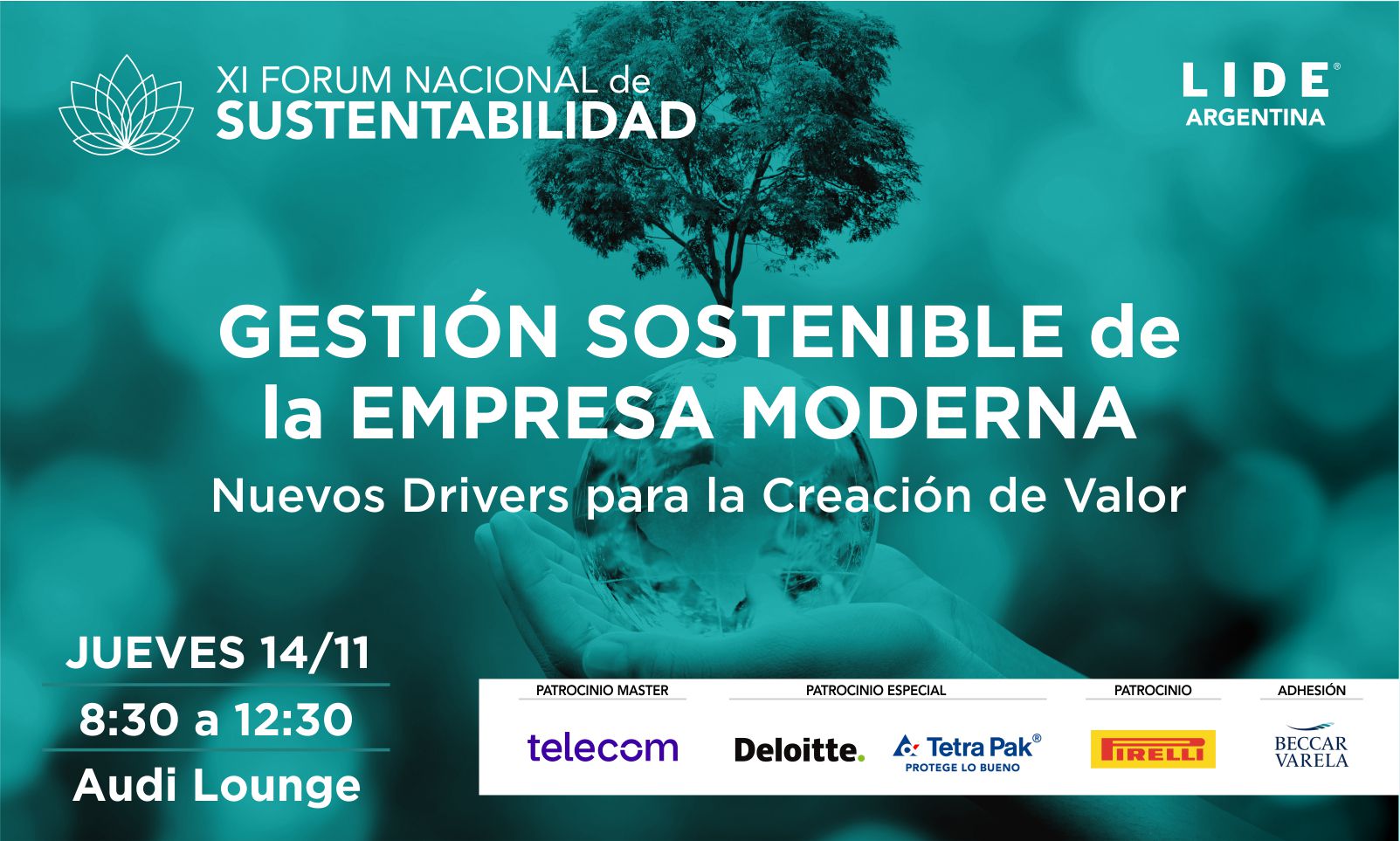 El jueves 14 de noviembre, LIDE argentina llevará a cabo el XI Fórum Nacional de Sostenibilidad